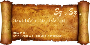 Szollár Szilárd névjegykártya