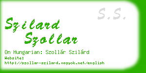 szilard szollar business card